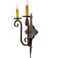 Meyda Lighting Angelique 12" 2-Light Cajun Spice Wall Sconce With Amber Faux Candlelight
