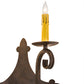 Meyda Lighting Angelique 12" 2-Light Cajun Spice Wall Sconce With Amber Faux Candlelight