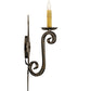 Meyda Lighting Angelique 12" 2-Light French Bronze Wall Sconce With Ivory Faux Candlelight
