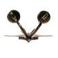 Meyda Lighting Angelique 12" 2-Light French Bronze Wall Sconce With Ivory Faux Candlelight