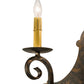 Meyda Lighting Angelique 12" 2-Light French Bronze Wall Sconce With Ivory Faux Candlelight