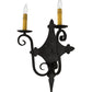 Meyda Lighting Angelique 12" 2-Light Graphite Pewter Wall Sconce With Ivory Faux Candlelight