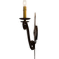 Meyda Lighting Angelique 12" 2-Light Rustic Iron Wall Sconce With Ivory Faux Candlelight