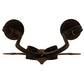 Meyda Lighting Angelique 12" 2-Light Rustic Iron Wall Sconce With Ivory Faux Candlelight