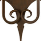 Meyda Lighting Angelique 12" 2-Light Rustic Iron Wall Sconce With Ivory Faux Candlelight