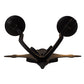 Meyda Lighting Angelique 12" 2-Light Textured Black Wall Sconce With Ivory Faux Candlelight