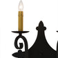 Meyda Lighting Angelique 12" 2-Light Textured Black Wall Sconce With Ivory Faux Candlelight