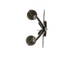 Meyda Lighting Angelique 13" 2-Light Gilded Tobacco Wall Sconce With Ivory Faux Candlelight