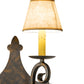 Meyda Lighting Angelique 14" 2-Light French Bronze Wall Sconce With Beige Parchment Shade