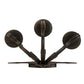 Meyda Lighting Angelique 16" 3-Light French Bronze Wall Sconce With Amber Faux Candlelight