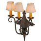 Meyda Lighting Angelique 17" 3-Light French Bronze Wall Sconce With White Natural Textrene Shade
