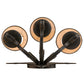 Meyda Lighting Angelique 17" 3-Light French Bronze Wall Sconce With White Natural Textrene Shade