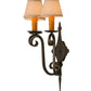 Meyda Lighting Angelique 17" 3-Light French Bronze Wall Sconce With White Natural Textrene Shade