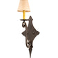 Meyda Lighting Angelique 8" Antiquity Wall Sconce With Brown Parchment Shade