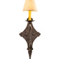 Meyda Lighting Angelique 8" Antiquity Wall Sconce With Brown Parchment Shade