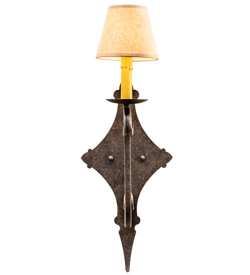Meyda Lighting Angelique 8" Antiquity Wall Sconce With Brown Parchment Shade