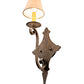 Meyda Lighting Angelique 8" Antiquity Wall Sconce With Brown Parchment Shade