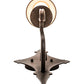 Meyda Lighting Angelique 8" Antiquity Wall Sconce With Brown Parchment Shade