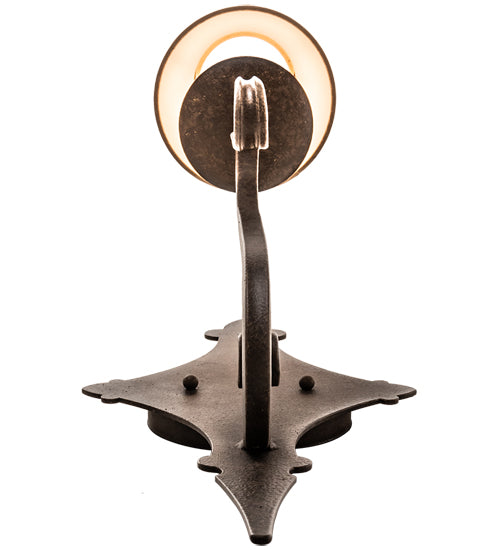 Meyda Lighting Angelique 8" Antiquity Wall Sconce With Brown Parchment Shade