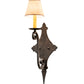 Meyda Lighting Angelique 8" Antiquity Wall Sconce With Brown Parchment Shade