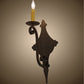 Meyda Lighting Angelique 8" Copper Rust Wall Sconce With Ivory Faux Candlelight
