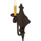 Meyda Lighting Angelique 8" Copper Rust Wall Sconce With Ivory Faux Candlelight
