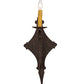 Meyda Lighting Angelique 8" Copper Rust Wall Sconce With Ivory Faux Candlelight