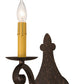 Meyda Lighting Angelique 8" Copper Rust Wall Sconce With Ivory Faux Candlelight