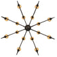 Meyda Lighting Angelo 72" 16-Light Classic Rust Chandelier With Beige Shade Glass