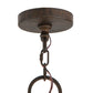 Meyda Lighting Angelo 72" 16-Light Classic Rust Chandelier With Beige Shade Glass