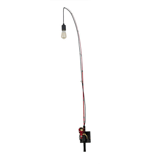 Meyda Lighting Angler 7" Textured Black Wall Sconce