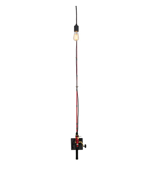 Meyda Lighting Angler 7" Textured Black Wall Sconce