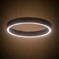 Meyda Lighting Anillo 16" LED Mahogany Bronze Halo Pendant Light With White Statuario Idalight Shade