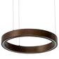 Meyda Lighting Anillo 16" LED Mahogany Bronze Halo Pendant Light With White Statuario Idalight Shade