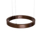 Meyda Lighting Anillo 16" LED Mahogany Bronze Halo Pendant Light With White Statuario Idalight Shade