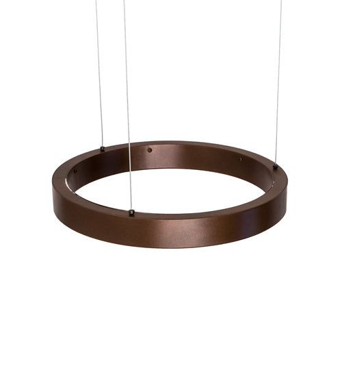 Meyda Lighting Anillo 16" LED Mahogany Bronze Halo Pendant Light With White Statuario Idalight Shade