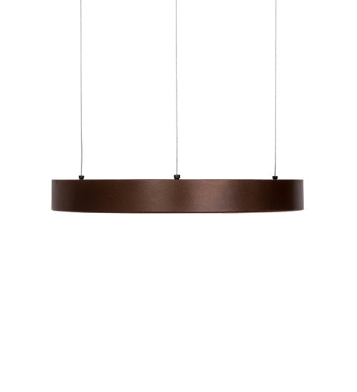 Meyda Lighting Anillo 16" LED Mahogany Bronze Halo Pendant Light With White Statuario Idalight Shade