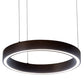 Meyda Lighting Anillo 16" LED Mahogany Bronze Halo Pendant Light With White Statuario Idalight Shade