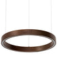 Meyda Lighting Anillo 20" LED Mahogany Bronze Halo Pendant Light With White Statuario Idalight Shade