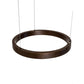 Meyda Lighting Anillo 20" LED Mahogany Bronze Halo Pendant Light With White Statuario Idalight Shade