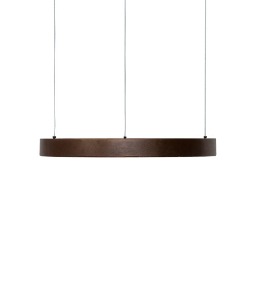 Meyda Lighting Anillo 20" LED Mahogany Bronze Halo Pendant Light With White Statuario Idalight Shade