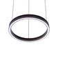 Meyda Lighting Anillo 20" LED Mahogany Bronze Halo Pendant Light With White Statuario Idalight Shade