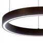 Meyda Lighting Anillo 20" LED Mahogany Bronze Halo Pendant Light With White Statuario Idalight Shade