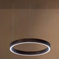 Meyda Lighting Anillo 20" LED Mahogany Bronze Halo Pendant Light With White Statuario Idalight Shade