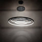 Meyda Lighting Anillo 218915 60" 4-Ring LED Gunmetal Cascading Pendant Light With White Statuario Idalight Shade