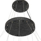 Meyda Lighting Anillo 218915 60" 4-Ring LED Gunmetal Cascading Pendant Light With White Statuario Idalight Shade