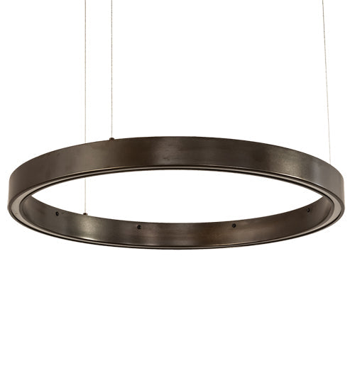 Meyda Lighting Anillo 24" Bronze Halo Pendant Light With White Statuario Idalight Shade