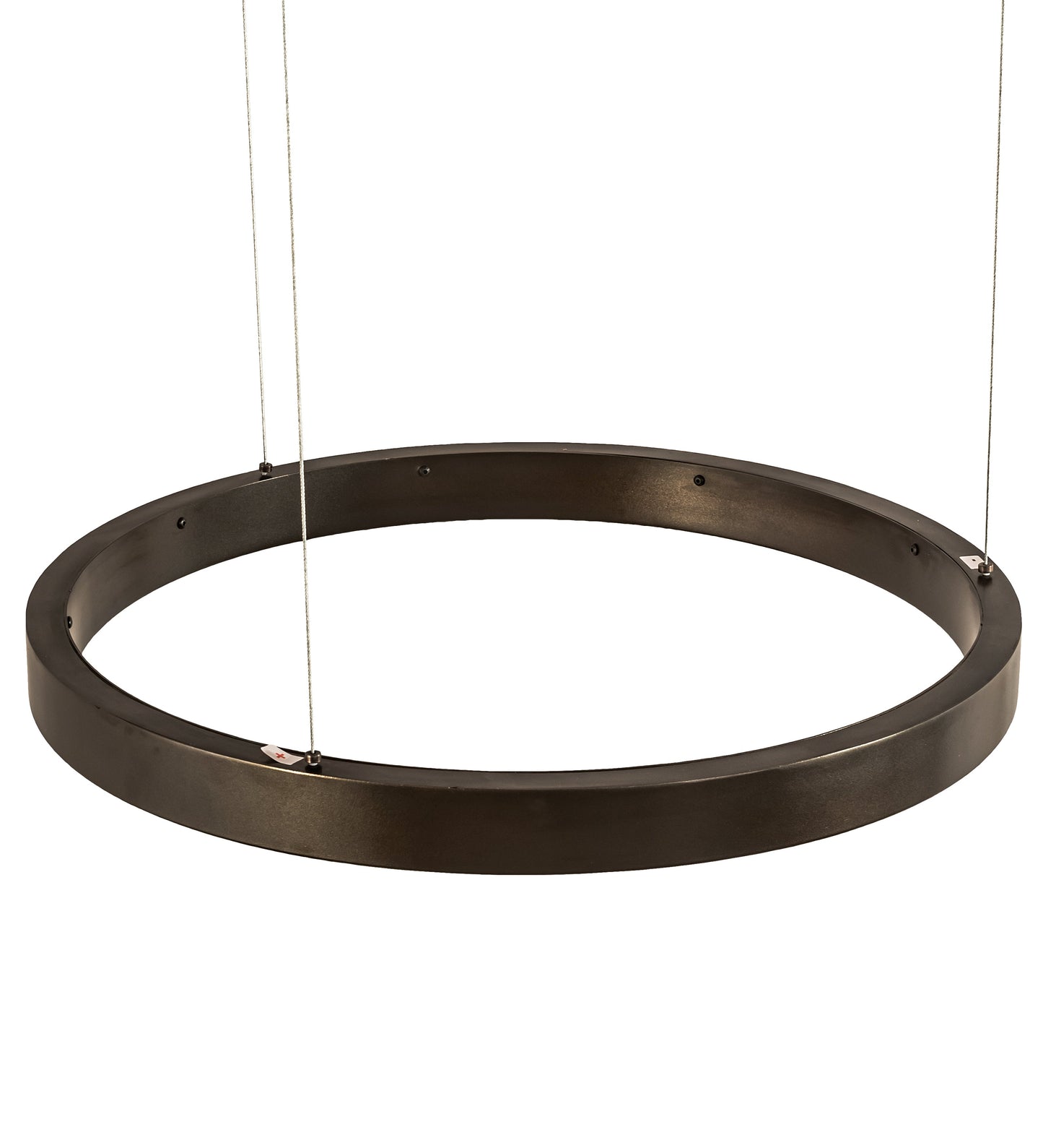 Meyda Lighting Anillo 24" Bronze Halo Pendant Light With White Statuario Idalight Shade
