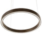 Meyda Lighting Anillo 24" Bronze Halo Pendant Light With White Statuario Idalight Shade