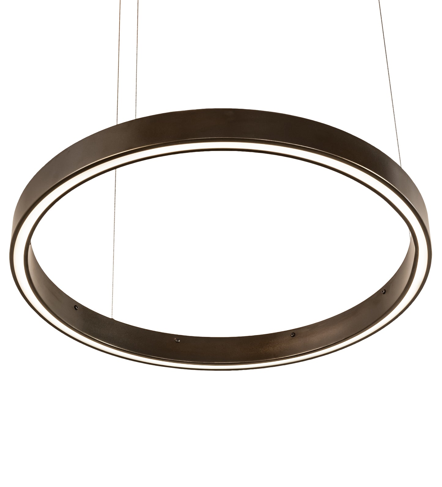 Meyda Lighting Anillo 24" Bronze Halo Pendant Light With White Statuario Idalight Shade